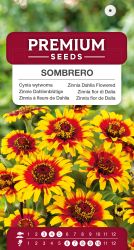 Zinnia Dahlia Flowered Sombrero Seeds